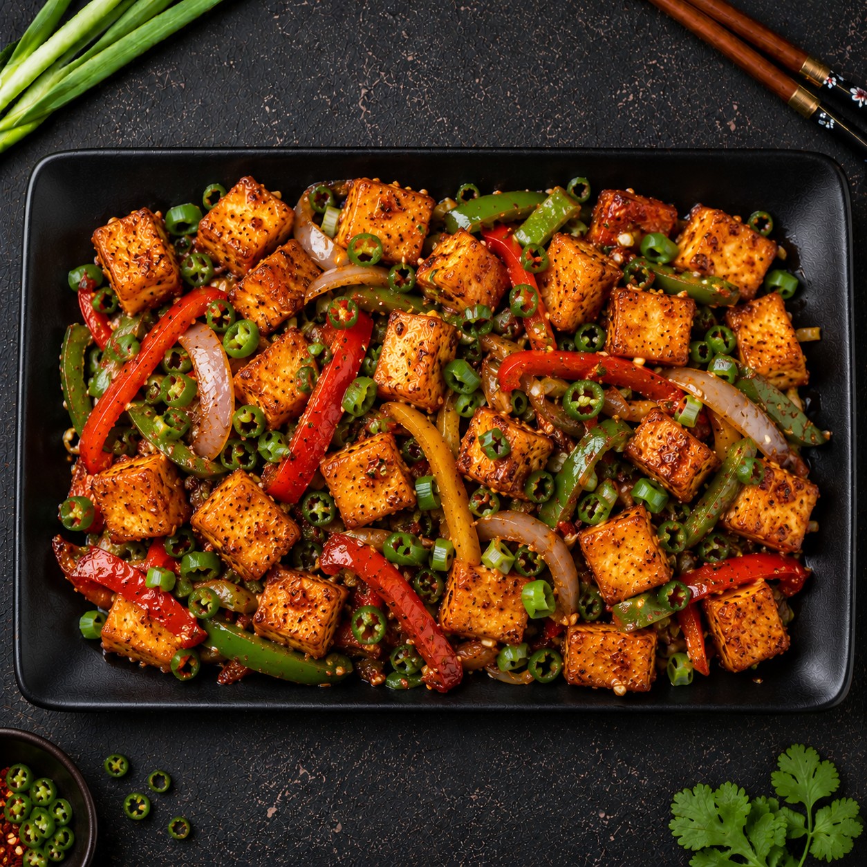 Chilli Paneer (Dry)